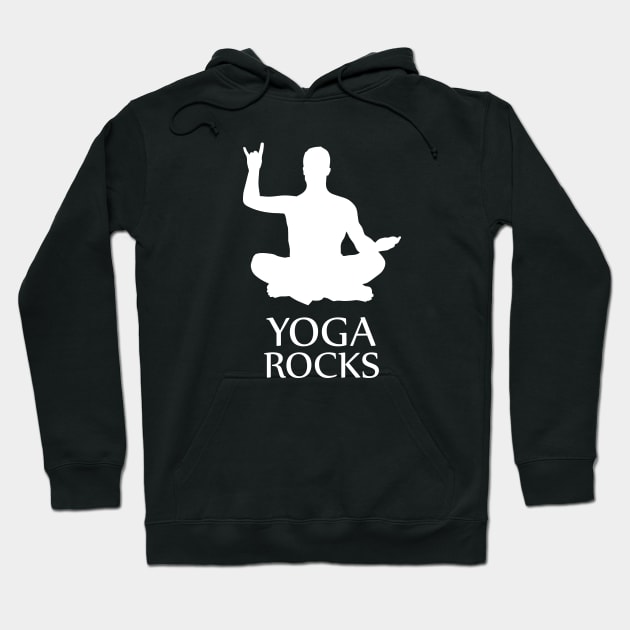 Yoga Rocks Awesome Funny And Rocking Yoga Asana T-Shirt Hoodie by stearman